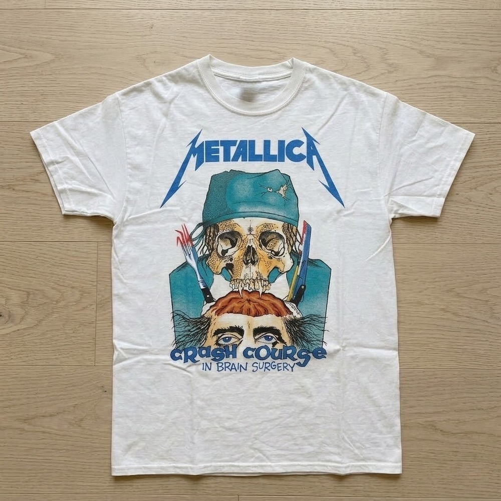 Metallica "Crash Course in Brain Surgery" Graphic Tee - White